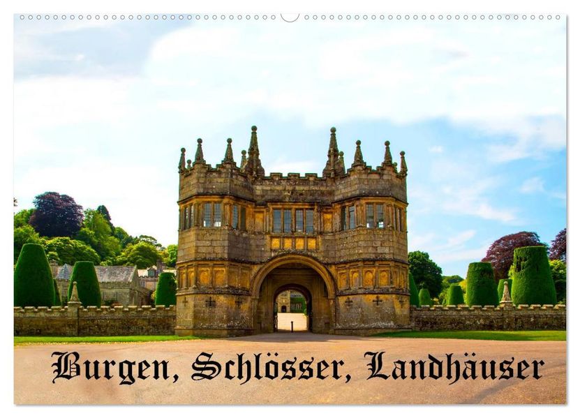 Burgen Schlösser Landhäuser (Wandkalender 2026 DIN A2 quer) CALVENDO Monatskalender