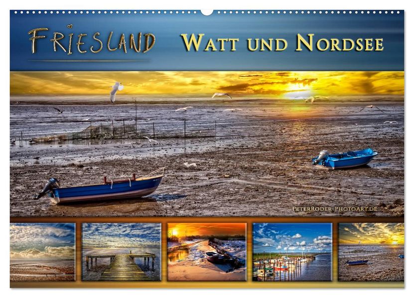Friesland - Watt und Nordsee (Wandkalender 2026 DIN A2 quer) CALVENDO Monatskalender