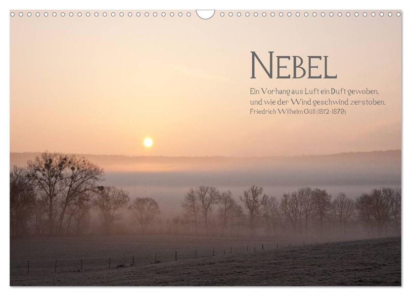 NEBEL (Wandkalender 2026 DIN A3 quer) CALVENDO Monatskalender