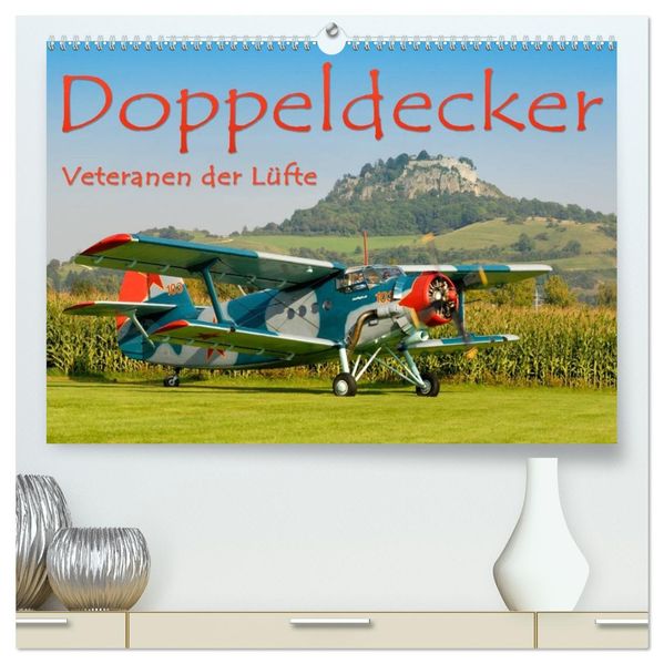 Doppeldecker - Veteranen der Lüfte (hochwertiger Premium Wandkalender 2026 DIN A2 quer) Kunstdruck in Hochglanz