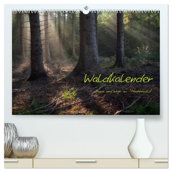Waldkalender (hochwertiger Premium Wandkalender 2026 DIN A2 quer) Kunstdruck in Hochglanz