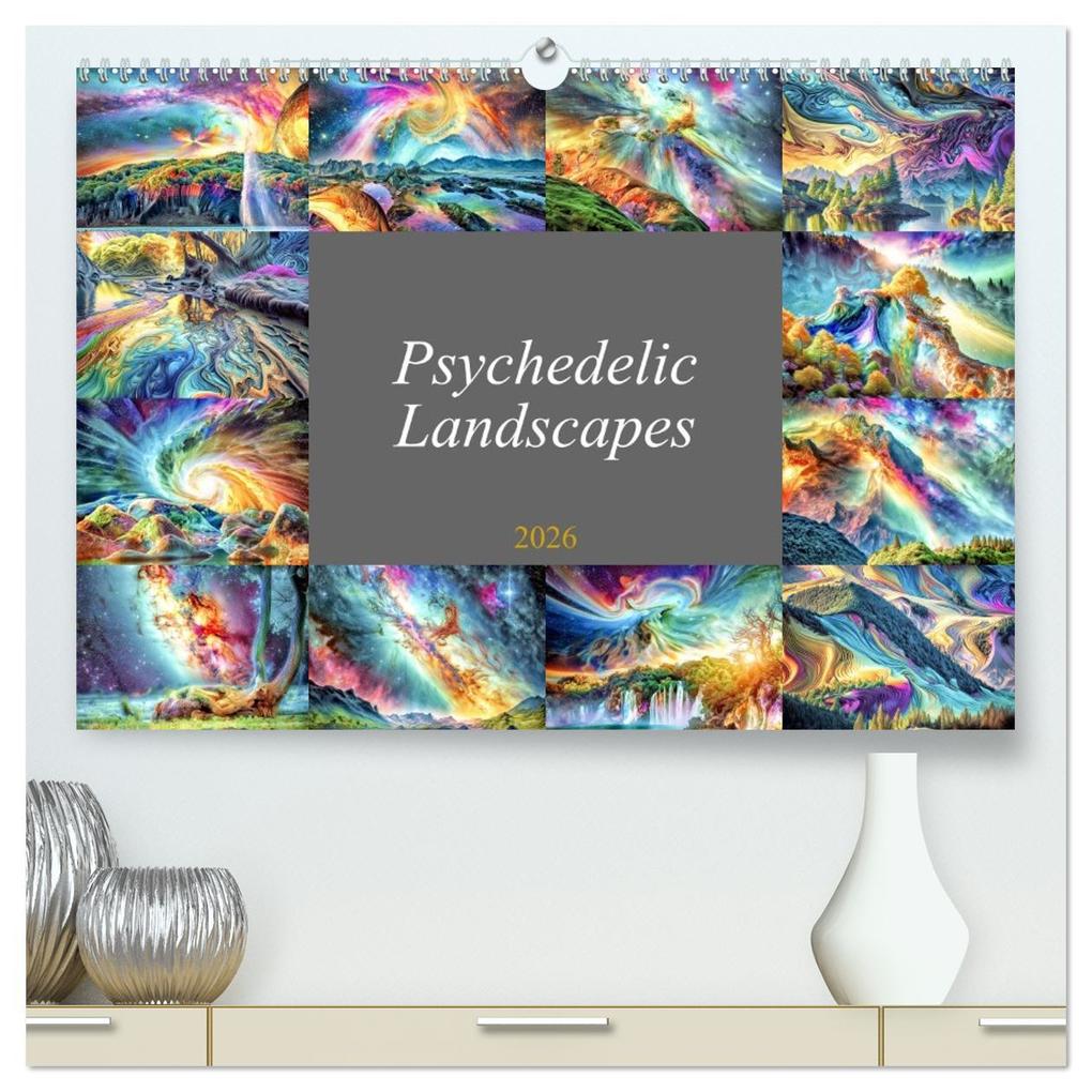 Psychedelic Landscapes (High Quality Premium Wall Calendar 2026 DIN A2 landscape)CALVENDO 12 Month Wall Calendar