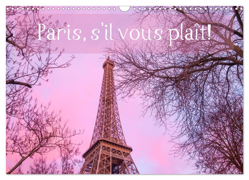 Paris s'il vous plaît! (Wandkalender 2026 DIN A3 quer) CALVENDO Monatskalender