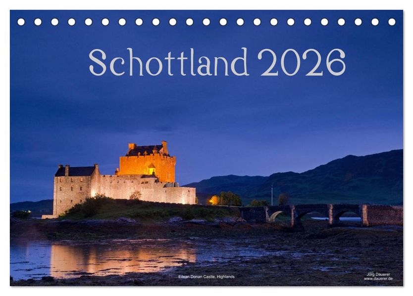 Schottland (Tischkalender 2026 DIN A5 quer) CALVENDO Monatskalender