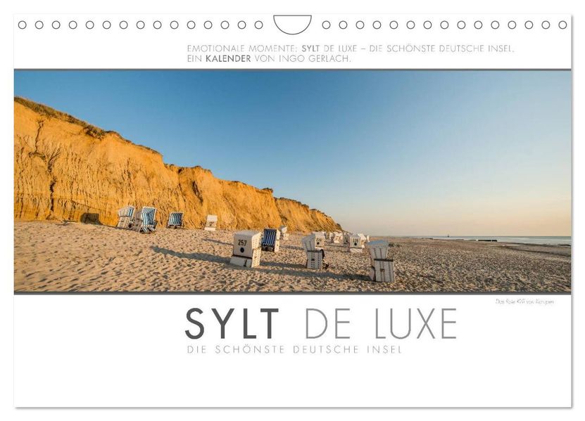 Emotionale Momente: Sylt de Luxe - die schönste deutsche Insel. (Wandkalender 2026 DIN A4 quer) CALVENDO Monatskalender