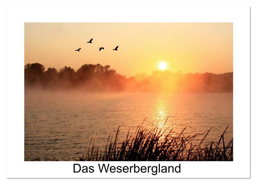 Das Weserbergland (Tischkalender 2026 DIN A5 quer) CALVENDO Monatskalender