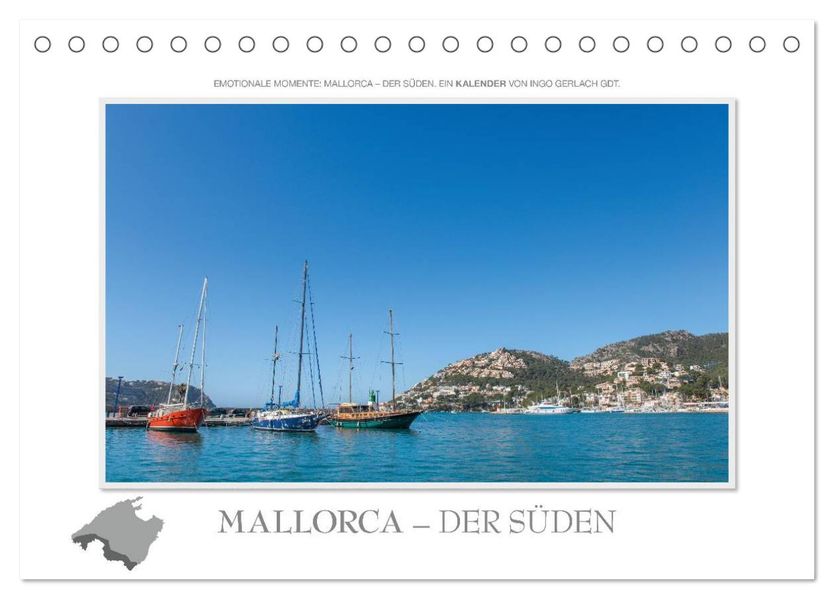 Emotionale Momente: Mallorca - der Süden. (Tischkalender 2026 DIN A5 quer) CALVENDO Monatskalender
