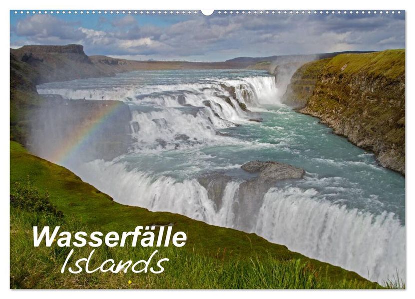 Wasserfälle Islands (Wandkalender 2026 DIN A2 quer) CALVENDO Monatskalender