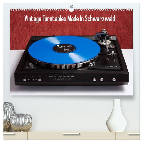 Vintage Turntables Made In Schwarzwald (hochwertiger Premium Wandkalender 2026 DIN A2 quer) Kunstdruck in Hochglanz