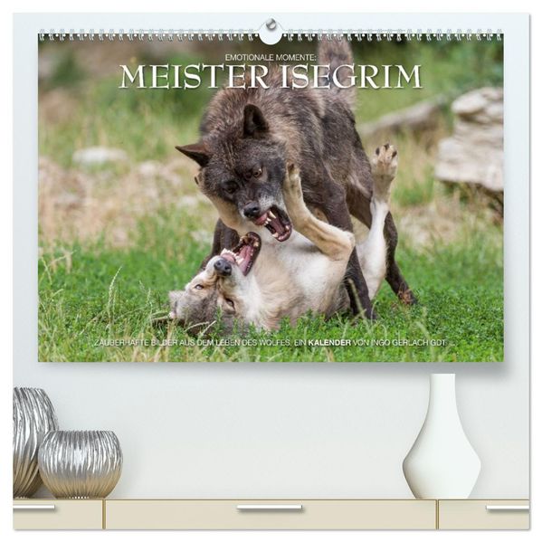 Meister Isegrim (hochwertiger Premium Wandkalender 2026 DIN A2 quer) Kunstdruck in Hochglanz