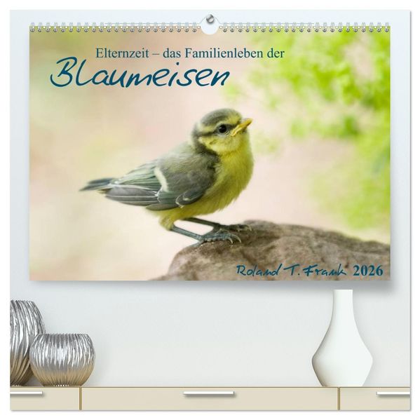 Elternzeit - das Familienleben der Blaumeisen (hochwertiger Premium Wandkalender 2026 DIN A2 quer) Kunstdruck in Hochglanz