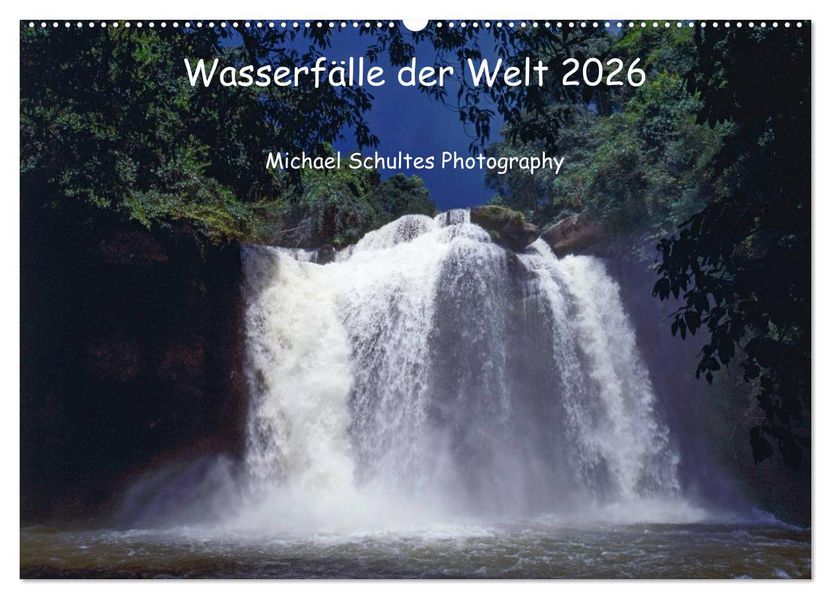 Wasserfälle der Welt 2026 (Wandkalender 2026 DIN A2 quer) CALVENDO Monatskalender