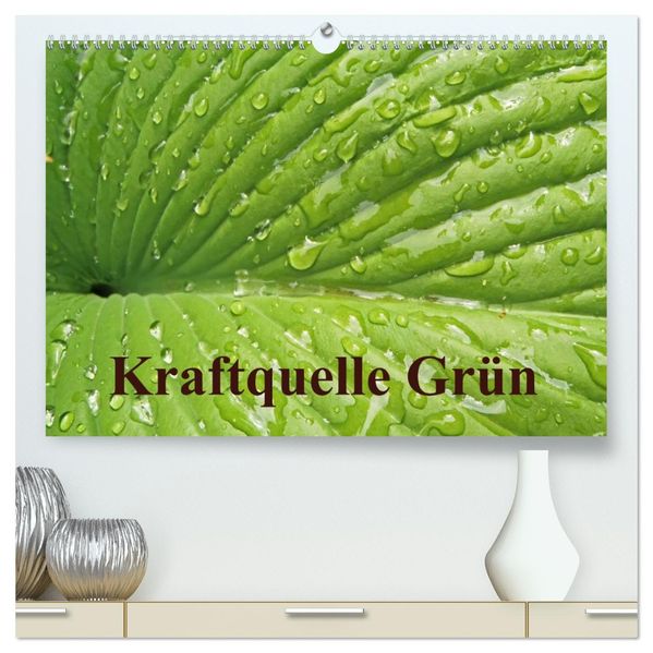 Kraftquelle Grün (hochwertiger Premium Wandkalender 2026 DIN A2 quer) Kunstdruck in Hochglanz