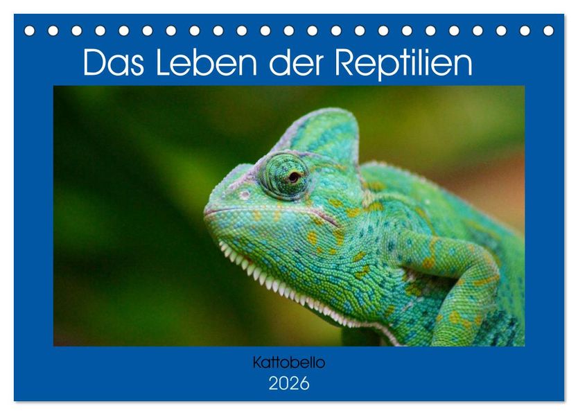 Das Leben der Reptilien (Tischkalender 2026 DIN A5 quer) CALVENDO Monatskalender