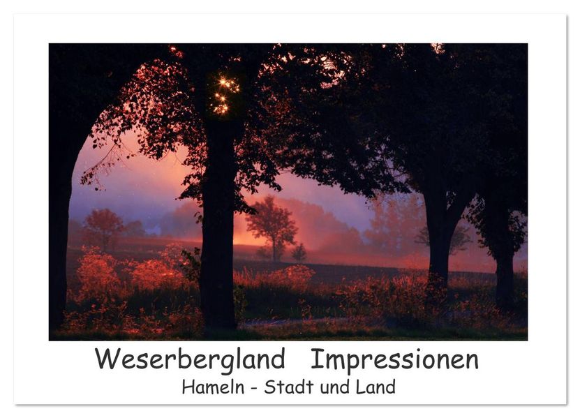 Weserbergland Impressionen (Wandkalender 2026 DIN A3 quer) CALVENDO Monatskalender