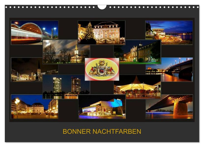 BONNER NACHTFARBEN (Wandkalender 2026 DIN A3 quer) CALVENDO Monatskalender