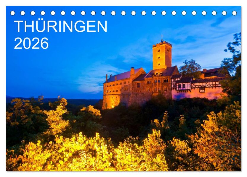 THÜRINGEN 2026 (Tischkalender 2026 DIN A5 quer) CALVENDO Monatskalender
