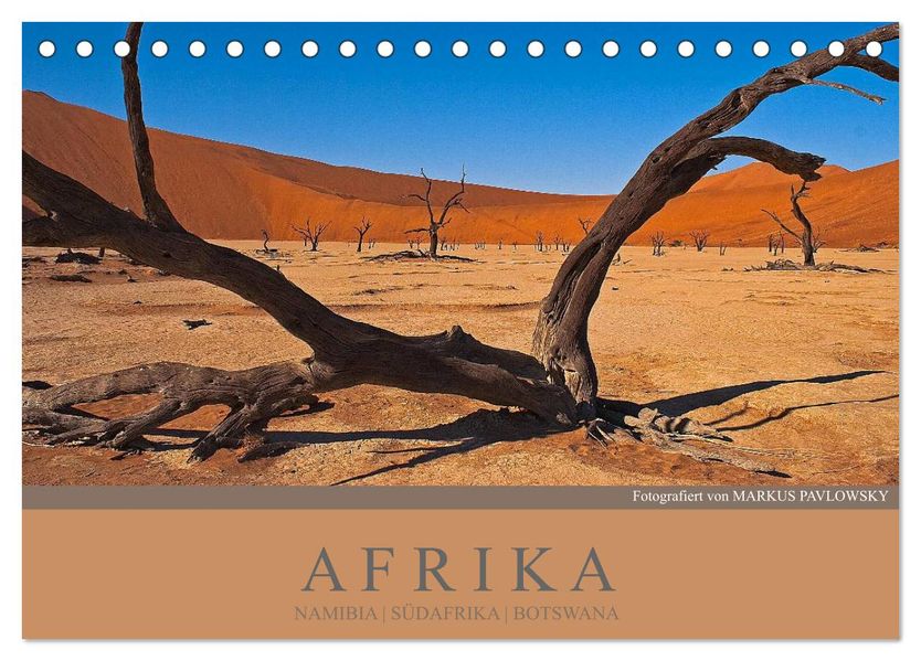 Afrika Impressionen. NAMIBIA - SÜDAFRIKA - BOTSWANA (Tischkalender 2026 DIN A5 quer) CALVENDO Monatskalender