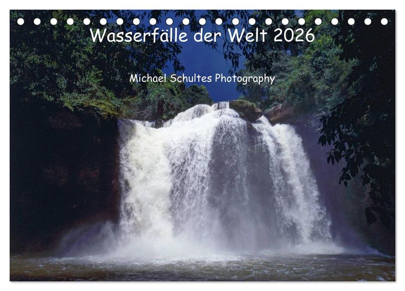 Wasserfälle der Welt 2026 (Tischkalender 2026 DIN A5 quer) CALVENDO Monatskalender