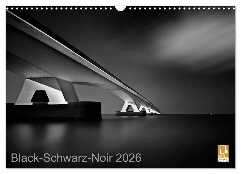 Black-Schwarz-Noir 2026 (Wandkalender 2026 DIN A3 quer) CALVENDO Monatskalender