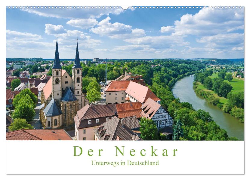 Der Neckar - Unterwegs in Deutschland (Wandkalender 2026 DIN A2 quer) CALVENDO Monatskalender