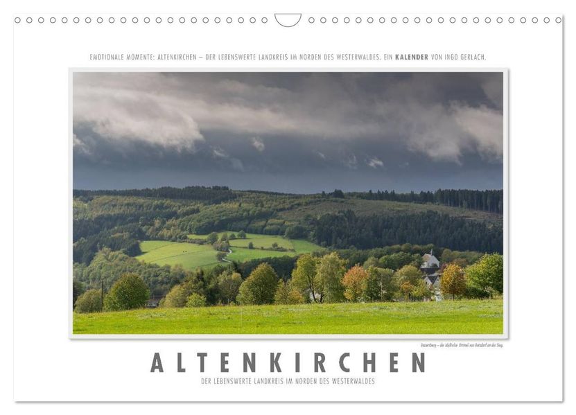 Emotionale Momente: Altenkirchen - der lebenswerte Landkreis im Norden des Westerwaldes. (Wandkalender 2026 DIN A3 quer) CALVENDO Monatskalender