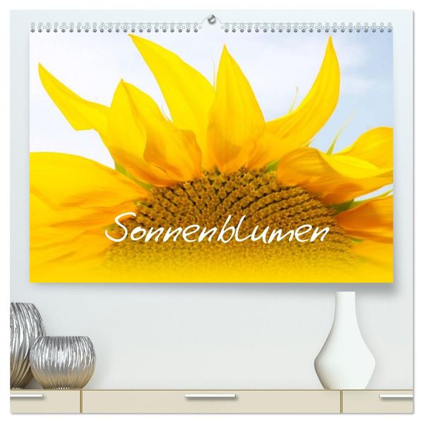 Sonnenblumen - die Blumen der Lebensfreude (hochwertiger Premium Wandkalender 2026 DIN A2 quer) Kunstdruck in Hochglanz