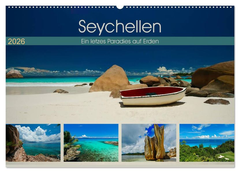 Seychellen - Ein letztes Paradies auf Erden (Wandkalender 2026 DIN A2 quer) CALVENDO Monatskalender