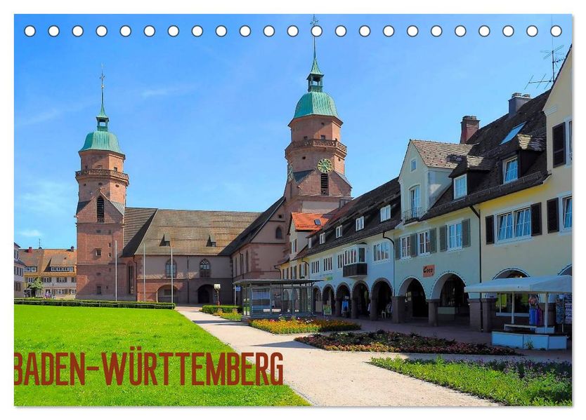 Baden-Württemberg 2026 (Tischkalender 2026 DIN A5 quer) CALVENDO Monatskalender