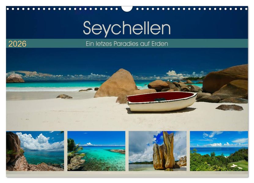 Seychellen - Ein letztes Paradies auf Erden (Wandkalender 2026 DIN A3 quer) CALVENDO Monatskalender