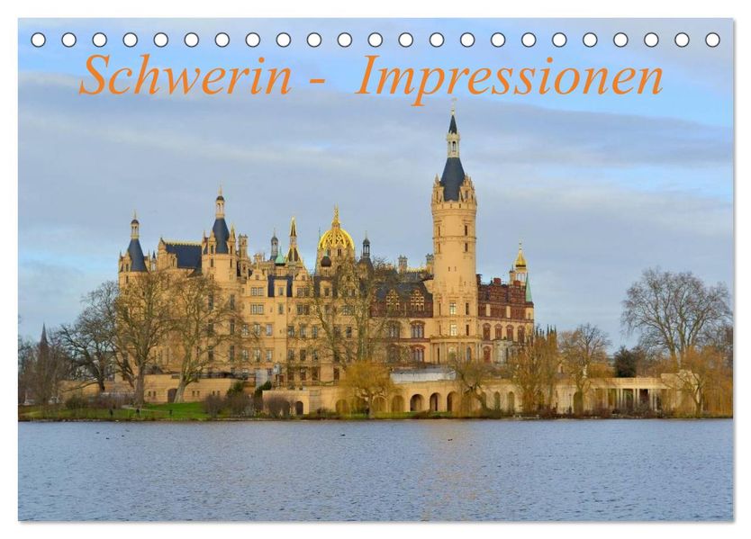 Schwerin - Impressionen (Tischkalender 2026 DIN A5 quer) CALVENDO Monatskalender