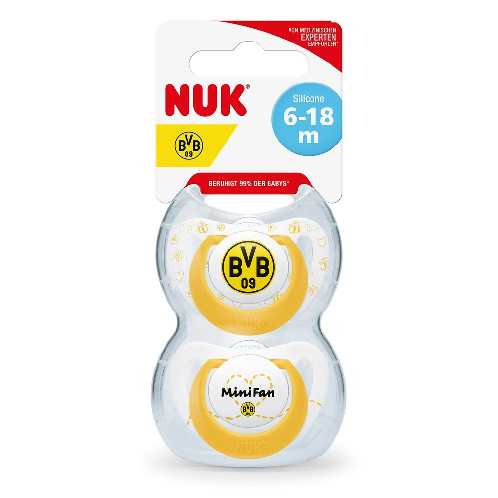 BVB-Schnullerset NUK Star 6-18 Monate