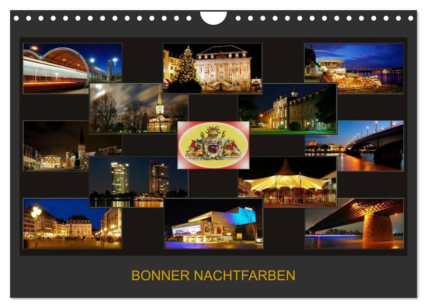 BONNER NACHTFARBEN (Wandkalender 2026 DIN A4 quer) CALVENDO Monatskalender