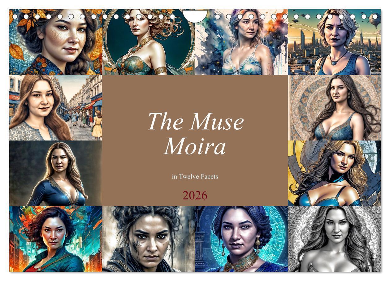 The Muse Moira in Twelve Facets (Wall Calendar 2026 DIN A4 landscape) CALVENDO 12 Month Wall Calendar