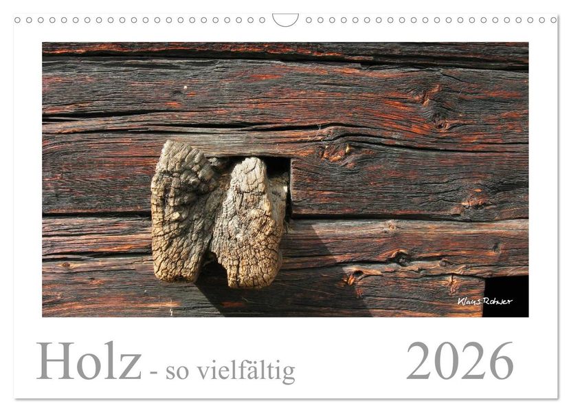 Holz - so vielfältig (Wandkalender 2026 DIN A3 quer) CALVENDO Monatskalender