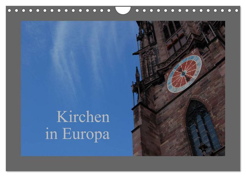 Kirchen in Europa (Wandkalender 2026 DIN A4 quer) CALVENDO Monatskalender
