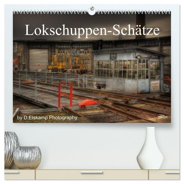 Lokschuppen-Schätze (hochwertiger Premium Wandkalender 2026 DIN A2 quer) Kunstdruck in Hochglanz