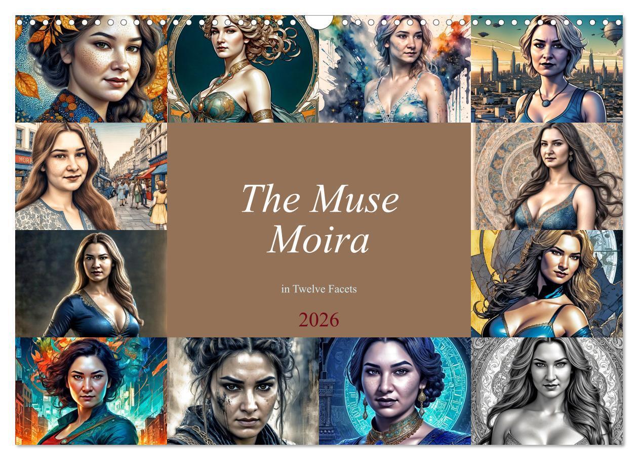 The Muse Moira in Twelve Facets (Wall Calendar 2026 DIN A3 landscape) CALVENDO 12 Month Wall Calendar
