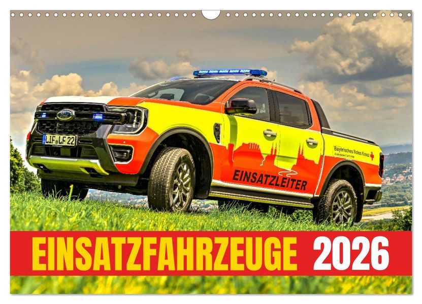 Einsatzfahrzeuge 112 (Wandkalender 2026 DIN A3 quer) CALVENDO Monatskalender