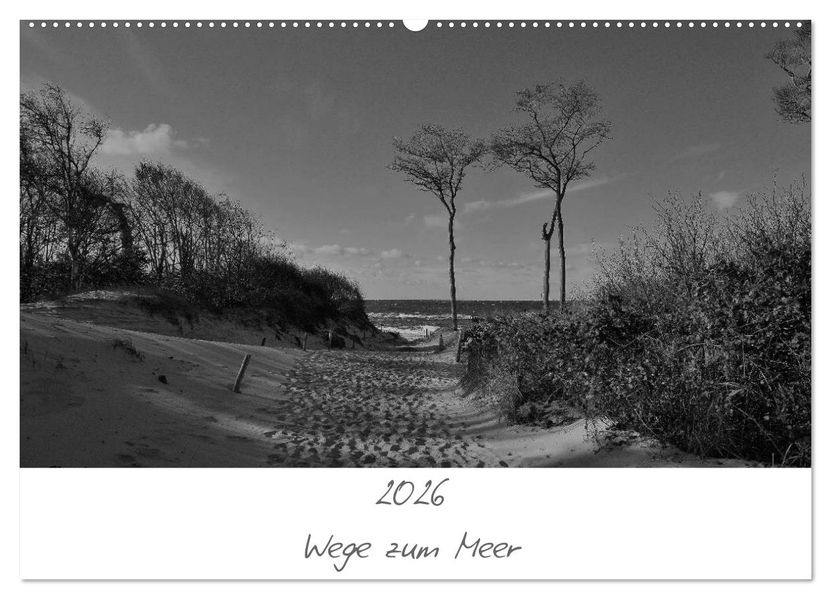 Wege zum Meer (Wandkalender 2026 DIN A2 quer) CALVENDO Monatskalender