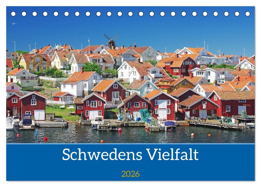 Schwedens Vielfalt (Tischkalender 2026 DIN A5 quer) CALVENDO Monatskalender