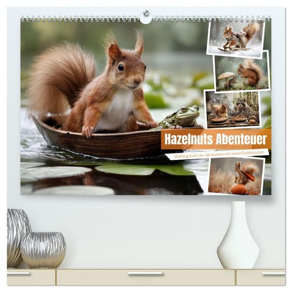 Hazelnuts Abenteuer (hochwertiger Premium Wandkalender 2026 DIN A2 quer) Kunstdruck in Hochglanz