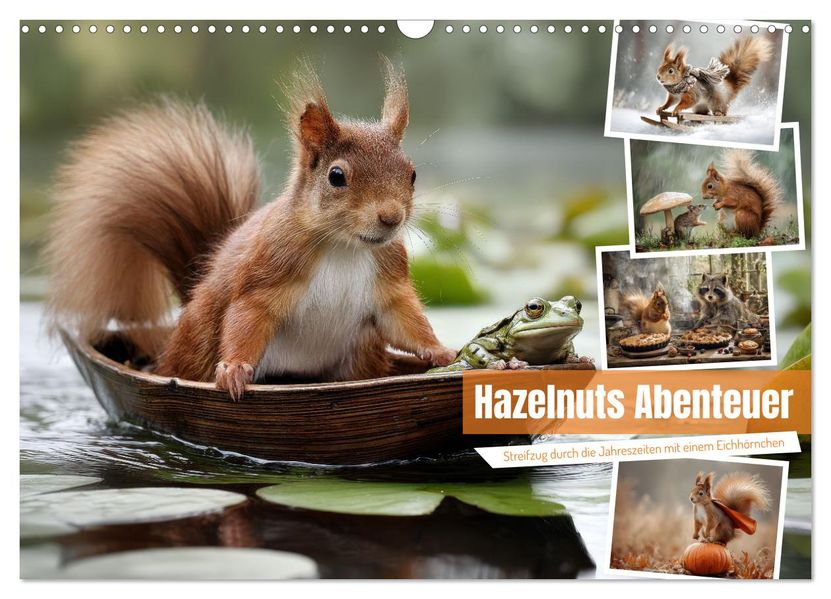 Hazelnuts Abenteuer (Wandkalender 2026 DIN A3 quer) CALVENDO Monatskalender