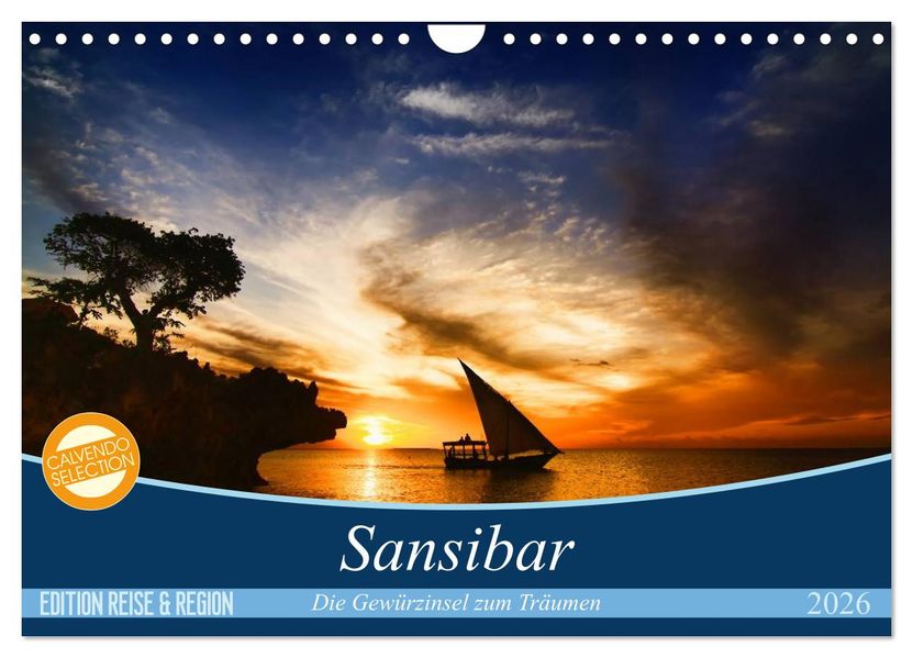 Sansibar (Wandkalender 2026 DIN A4 quer) CALVENDO Monatskalender