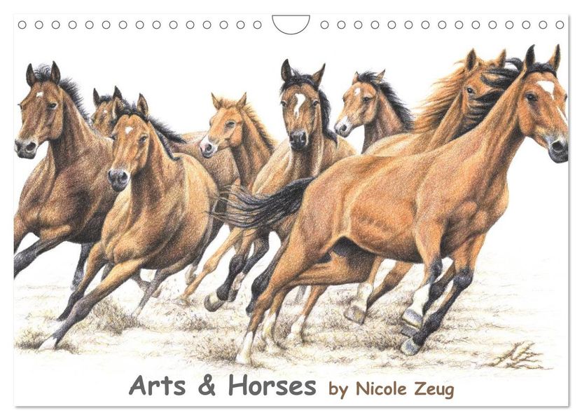 Arts & Horses (Wandkalender 2026 DIN A4 quer) CALVENDO Monatskalender