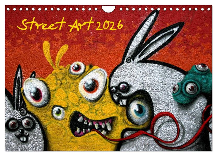 Street-Art 2026 / CH-Version (Wandkalender 2026 DIN A4 quer) CALVENDO Monatskalender
