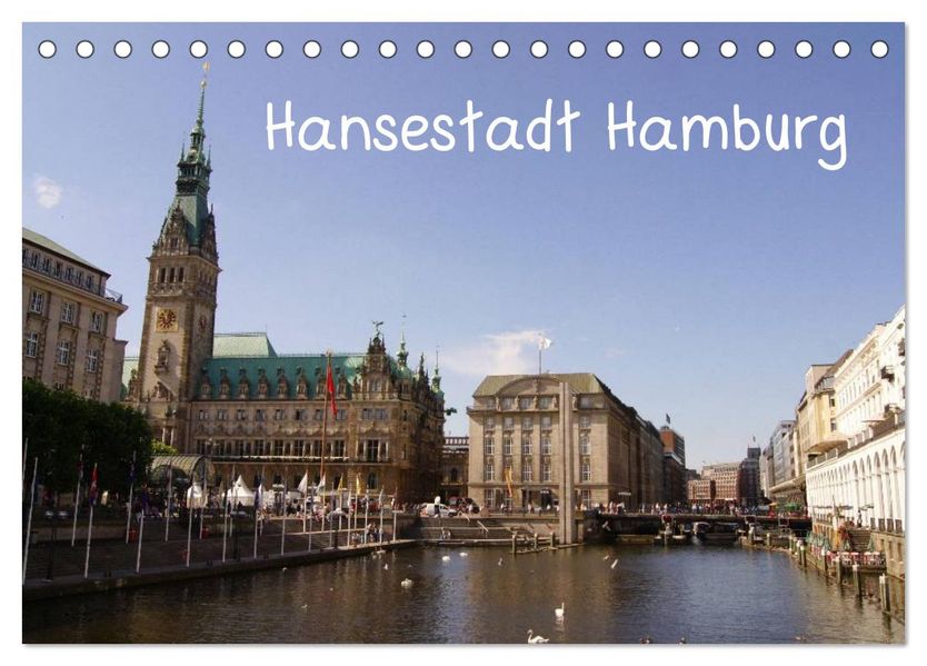 Hansestadt Hamburg (Tischkalender 2026 DIN A5 quer) CALVENDO Monatskalender