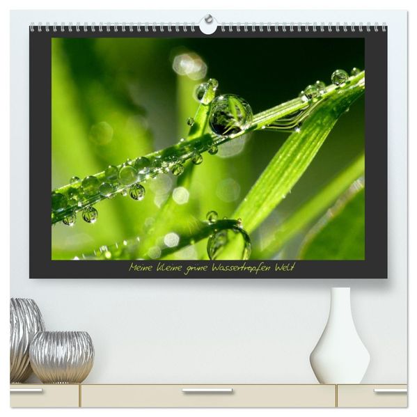 Meine kleine grüne Wassertropfen Welt (hochwertiger Premium Wandkalender 2026 DIN A2 quer) Kunstdruck in Hochglanz