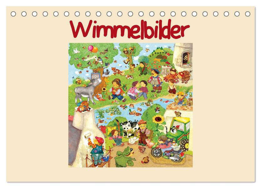Wimmelbilder (Tischkalender 2026 DIN A5 quer) CALVENDO Monatskalender