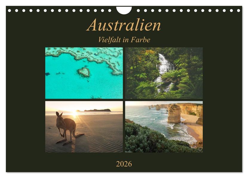 Australien - Farbige Vielfalt (Wandkalender 2026 DIN A4 quer) CALVENDO Monatskalender